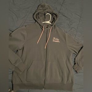Harley-Davidson Gray Hoodie with Pink Trim
